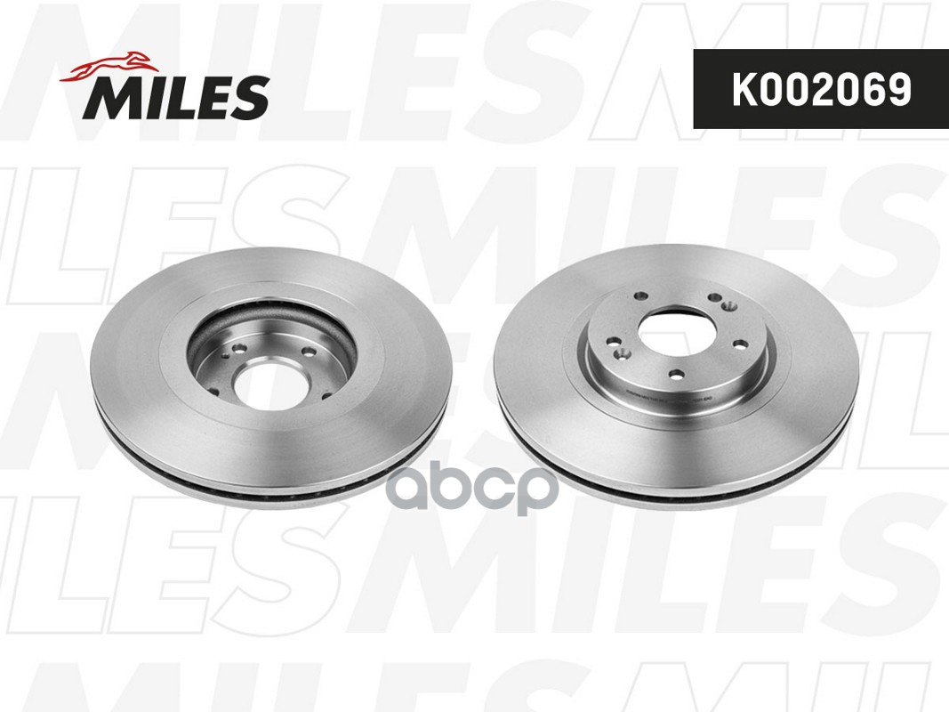 Диск тормозной HYUNDAI SANTA FE (SM) 05-06/(CM) 06- передний вент.D321мм.  K002069 Miles арт. K002069