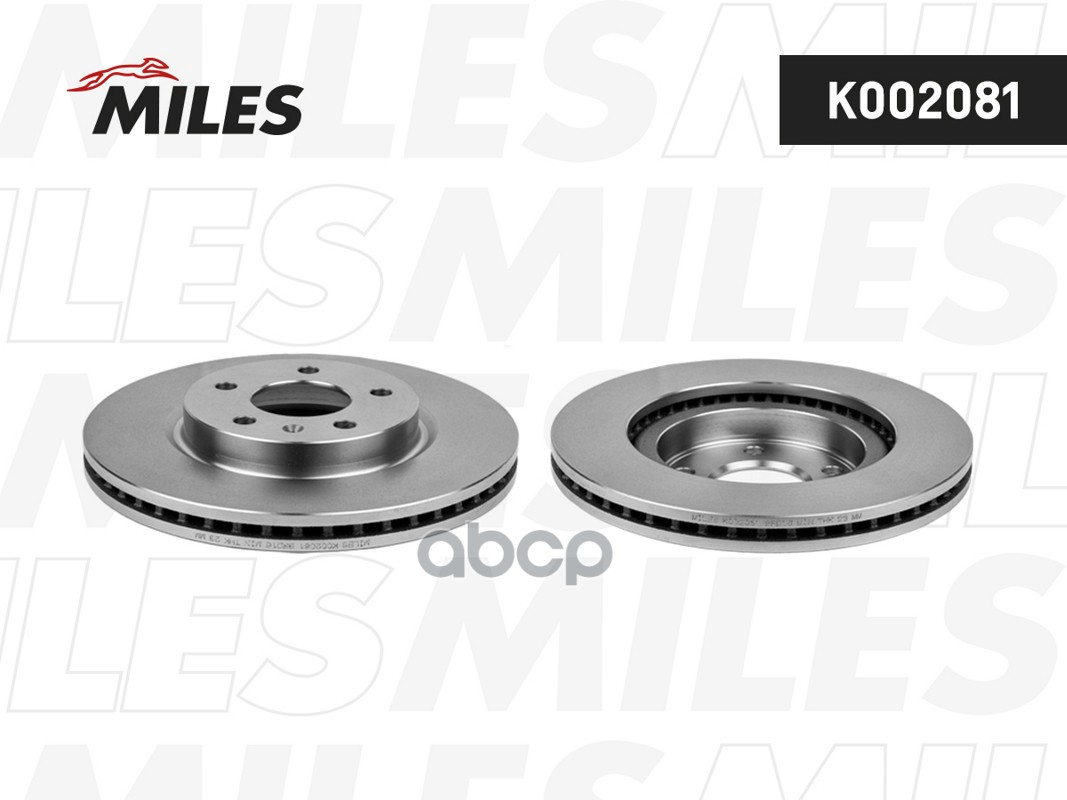 Диск тормозной передний вентилируемый Miles арт. K002081