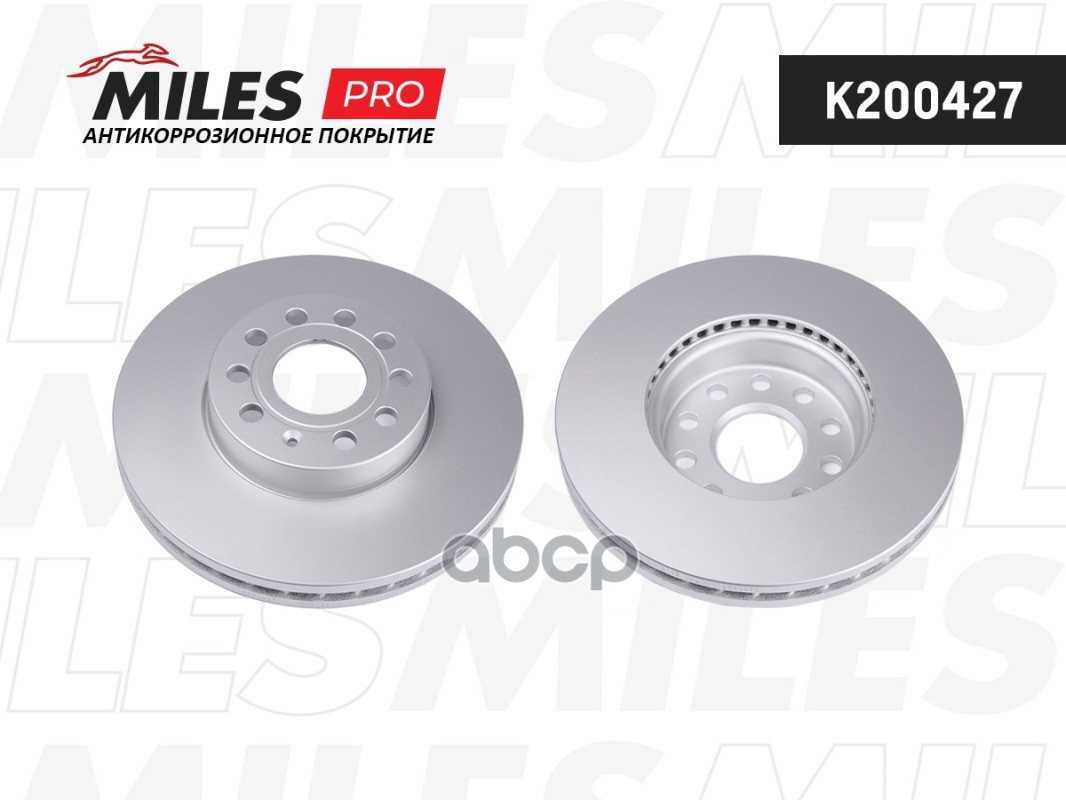 Диск тормозной (серия PRO с антикоррозионным покрытием) AUDI A3 04-/VW CADDY 04-/GOLF V/TOURAN 03- передний вент.  K200427 Mi...