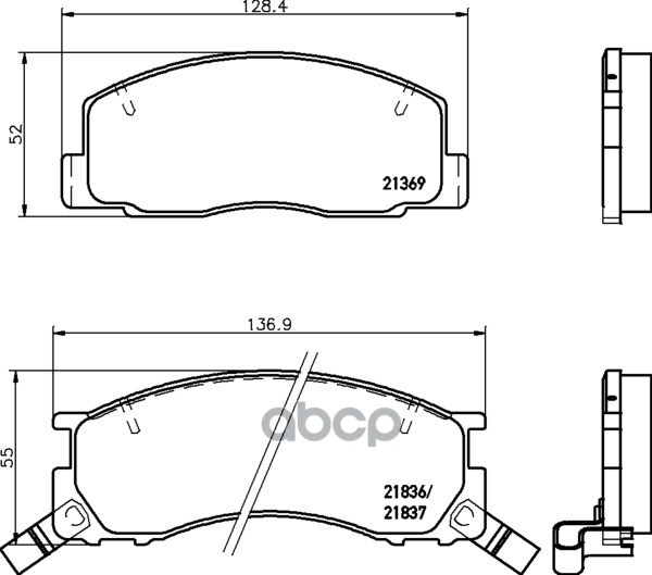 Колодки Тормозные Дисковые Передн. Estima (Tcr2_  Tcr1_) Previa (Tcr2_  Tcr1_) Tarago (Tcr2_  Tcr1_) Mintex арт. mdb1545