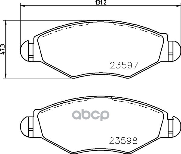 Колодки Тормозные Дисковые Передн. Xsara (N1) C2 (T11) 206 Schr?Gheck (2A/C) 206 Hatchback (2A/C) 20 Mintex арт. mdb2131