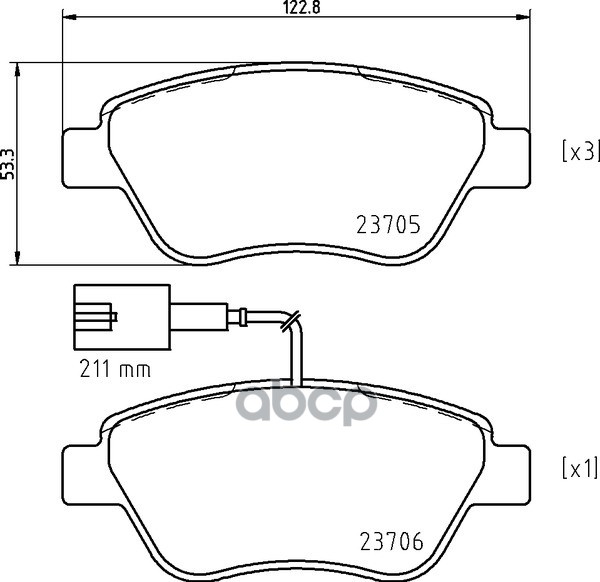 Колодки Тормозные Дисковые Передн. Mito (955) Nemo Kasten (Aa_) Nemo Box (Aa_) Nemo Kombi Nemo Estat Mintex арт. mdb2239
