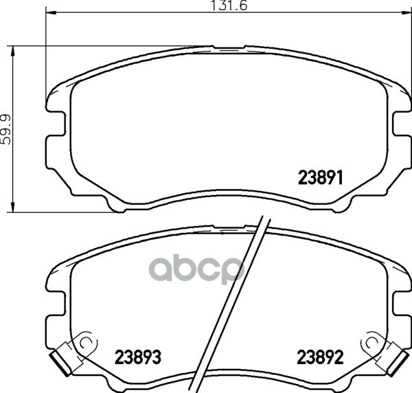Колодки Тормозные Дисковые Передн. Avante Stufenheck (Hd) Coupe (Gk) Elantra Estate Elantra Kombi El Mintex арт. mdb2267