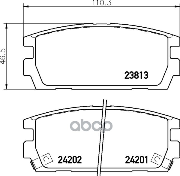 Колодки Тормозные Дисковые Задн. Terracan T9 Terracan (Hp) Terracan Gel?Ndewagen Geschlossen Terraca Mintex арт. mdb2665