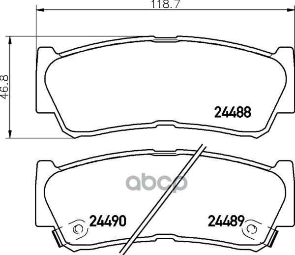 Колодки тормозные дисковые к-т 4 шт. MDB2855 Mintex арт. MDB2855