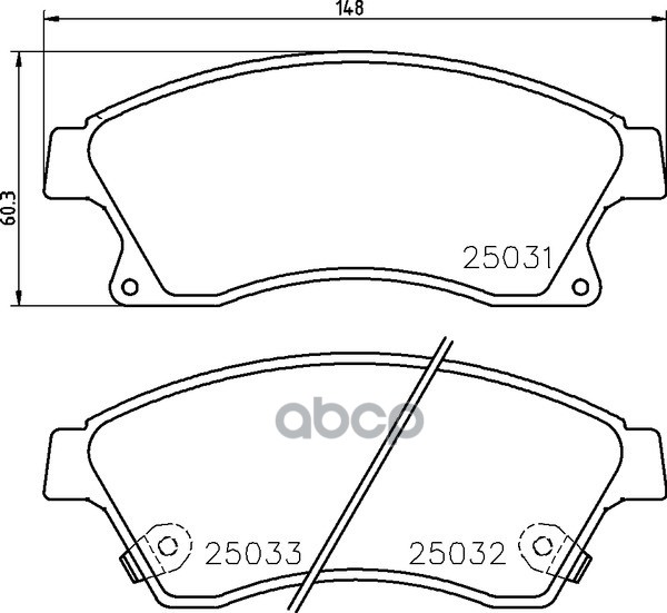 Колодки Тормозные Дисковые К-Т 4 Шт. Mdb3088 Mintex арт. MDB3088