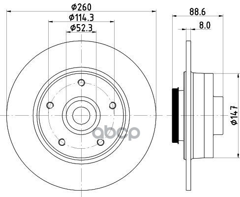 Диск Тормозной Задн. Megane Iv Grandtour (K9a/M_)  04/16 - Mintex арт. mdc2795c