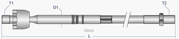 Тяга Рулевая L,R, Без Наконечника Moog Hy-Ax-2628 Moog арт. HY-AX-2628