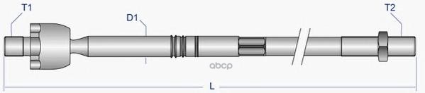 Тяга рулевая L=R (без наконечника) OPEL Agila/SUBARU Justy/SUZUKI Ignis MOOG OP-AX-2194 Moog арт. OP-AX-2194