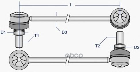 Тяга стабилизатора Citroen C2  C3/ Peugeot Moog арт. pe-ls-1573