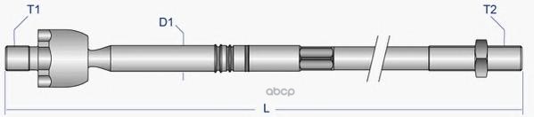 Тяга рулевая L=R (без наконечника) AUDI Q7/PORSCHE Cayenne/VW Touareg 02-10 MOOG VO-AX-3054 Moog арт. VO-AX-3054