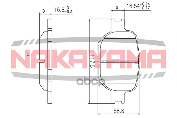 Колодки тормозные дисковые передние TOYOTA CELICA HP8435NY NAKAYAMA арт. HP8435NY