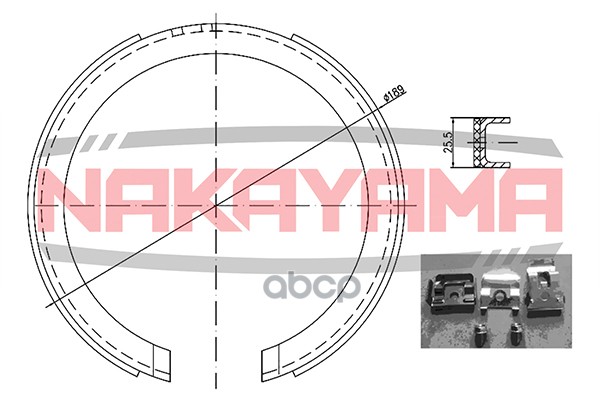 Колодки Тормозные Барабанные Задние Ssangyoung Rexton 2002-, Mazda Cx-7 07- Nakayama Hs7256ny NAKAYAMA арт. HS7256NY