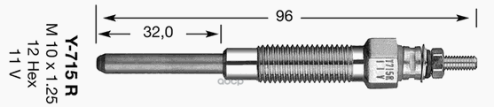 Свеча накаливания Y715R NGK арт. 5376