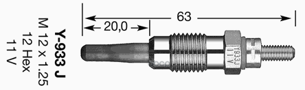 Свеча накаливания D-POWER NO. 25 Y-933J NGK арт. 7947