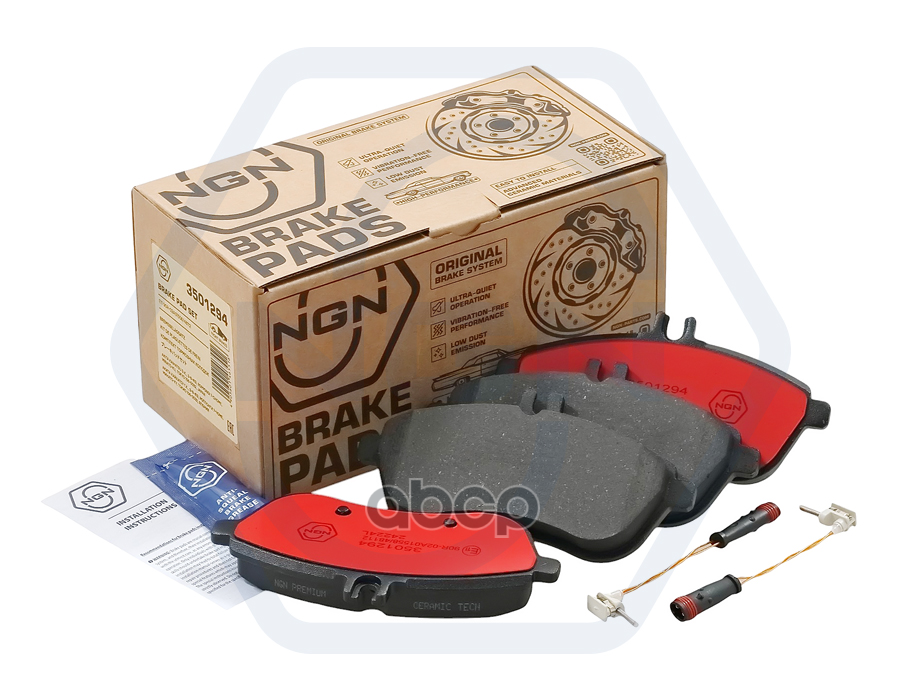 Колодки тормозные керамические  передние MERCEDES-BENZ C180-350(W204) 07> / E200K-250D(W211/W212) 06 NGN арт. 3501294