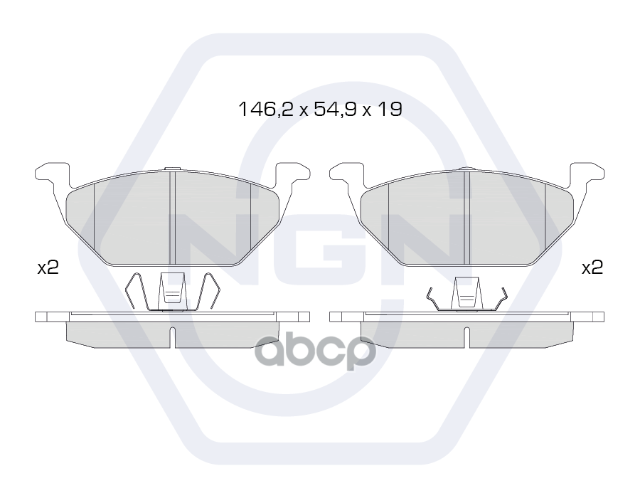 Колодки тормозные керамические  передние AUDI A3 96-99  SKODA Fabia 99> / Octavia 96> / Roomster  VW NGN арт. 3501865
