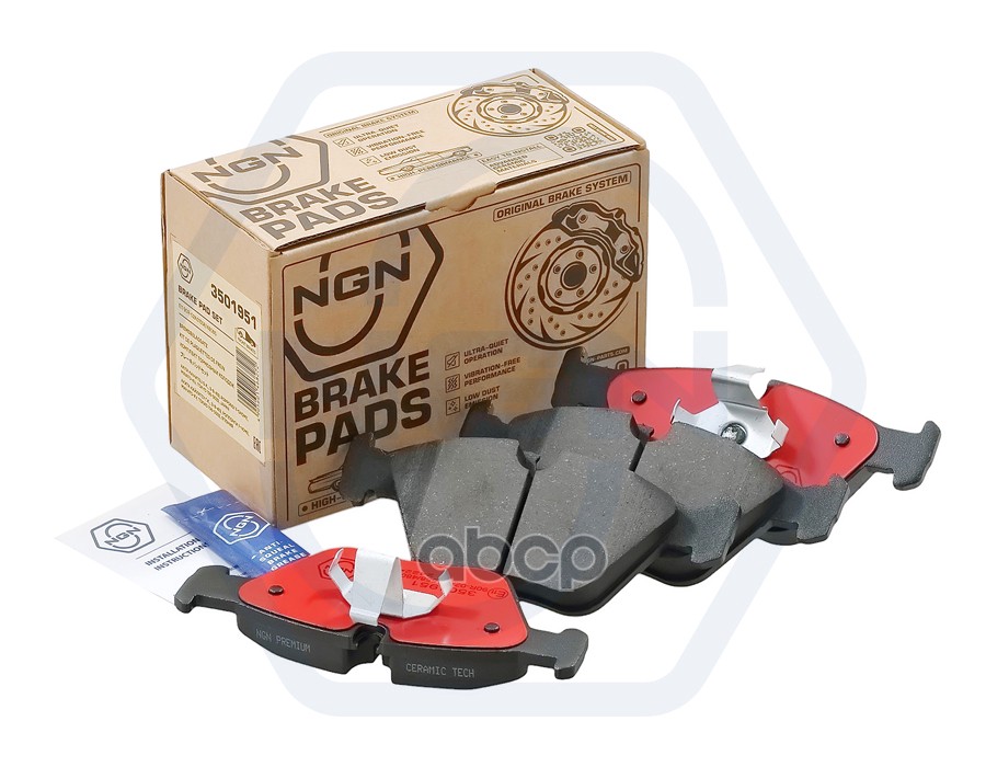 Колодки тормозные керамические  передние BMW 3(E46) 99-05 / X3(E83) 04> / Z4 06> NGN арт. 3501951