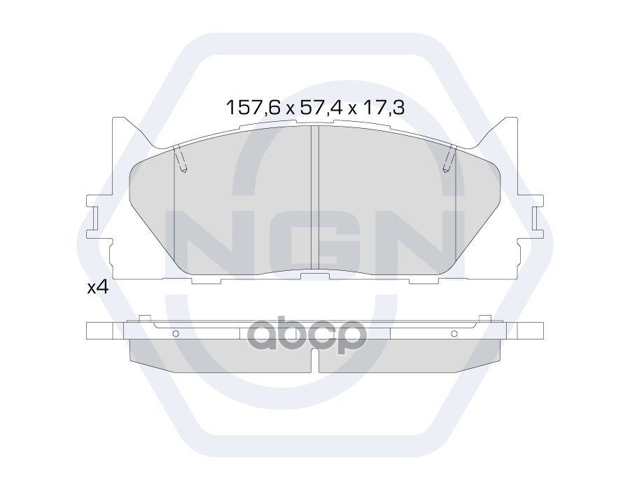 Колодки тормозные керамические  передние TOYOTA Camry(V40) 06>  LEXUS ES350 07> NGN арт. 3502146