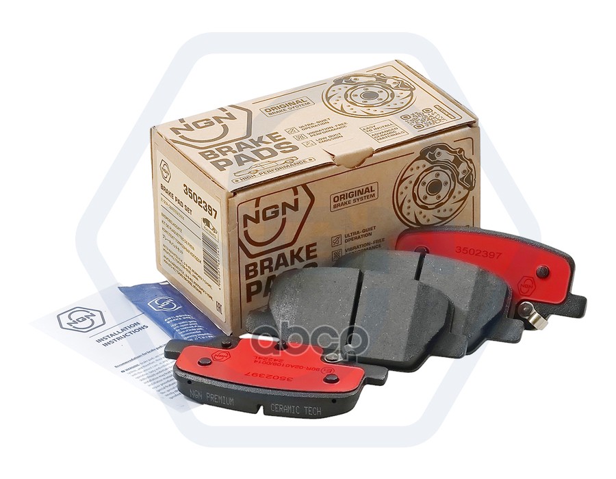 Колодки тормозные керамические  задние HYUNDAI Santa Fe IV 18> / Palisade 18> NGN арт. 3502397