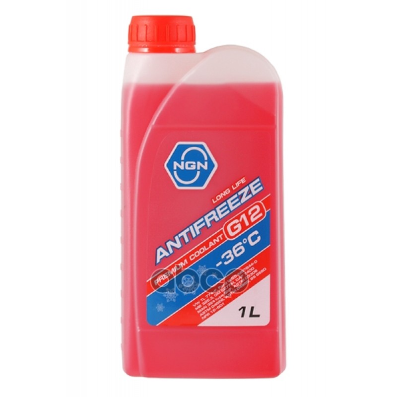 Антифриз NGN G12-36 (RED) ANTIFREEZE 1л V172485621 NGN арт. V172485621