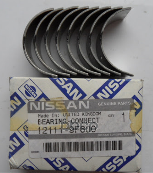 Вкладыш Шатунный, Std На 1/2 Шейки Nissan 121119F600 NISSAN арт. 121119F600