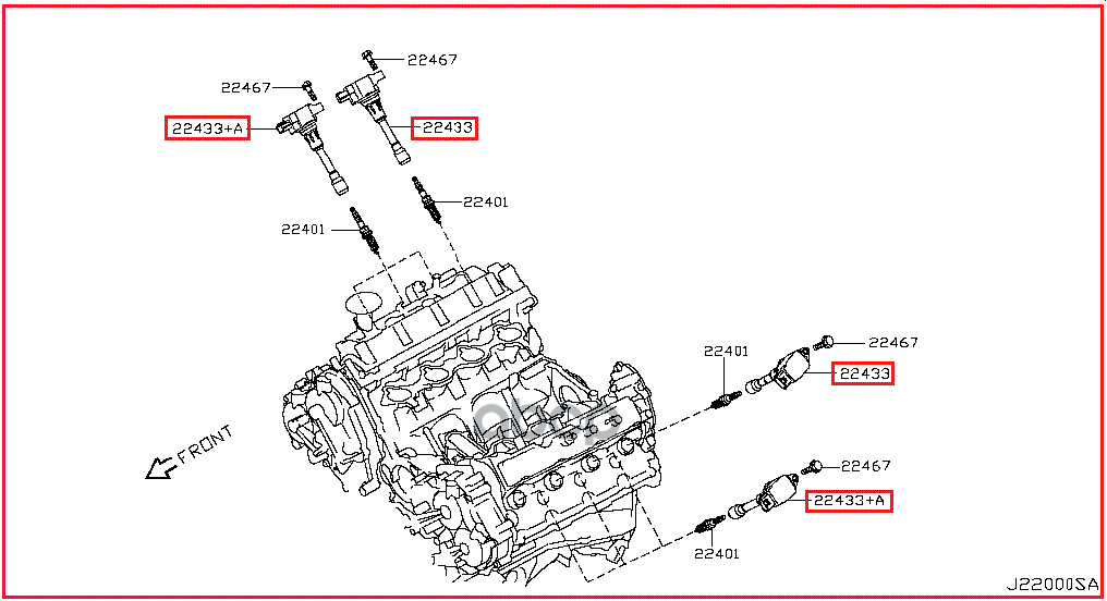 Катушка Зажигания NISSAN арт. 224481KT0A