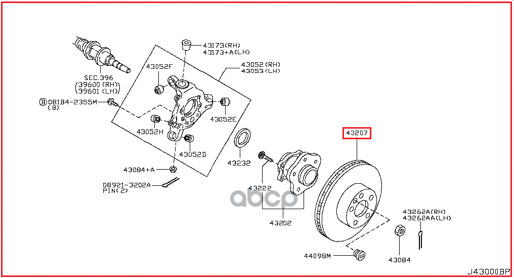 Диск Тормозной 43206-Jl00a NISSAN арт. 43206-JL00A