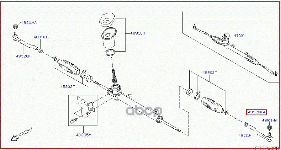 Наконечник Рулевой L NISSAN арт. 48527-1U61A