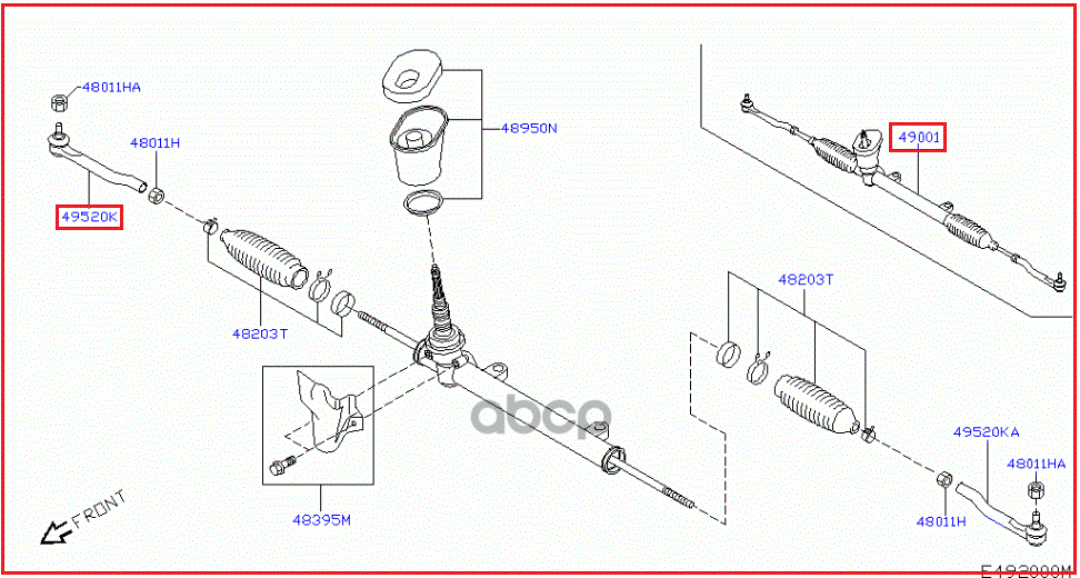 Наконечник Рулевой R Nissan 48647-1U61a NISSAN арт. 48647-1U61A