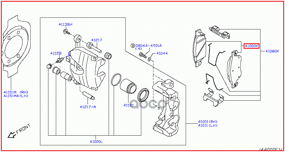 Колодки Тормозные Дисковые, Комплект D1060-Jk00b NISSAN арт. D1060-JK00B