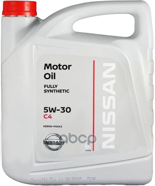 NISSAN Масло моторное синтетическое NISSAN Motor Oil DPF 5W-30 5л (KE900-90043) KE900-90043R