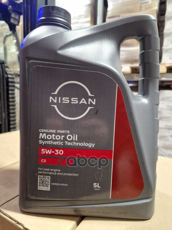 NISSAN Масло моторное  синтетическое Motor Oil NISSAN 5W30 5L KE900-91043