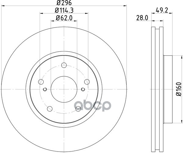 Диск Тормозной | Перед | NISSHINBO арт. ND1028K