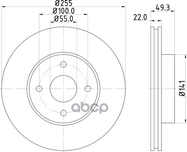 Диск Тормозной | Перед | NISSHINBO арт. ND1044K