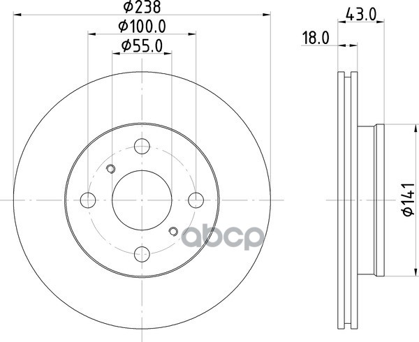 Диск Тормозной | Перед | NISSHINBO арт. ND1073K