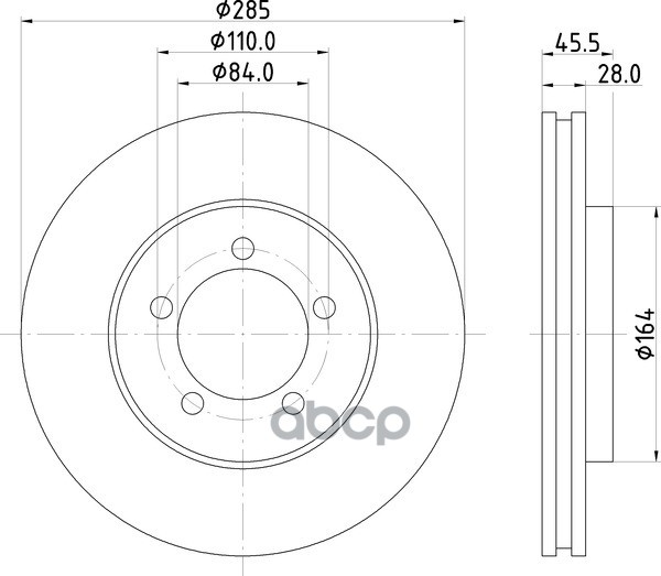Диск Тормозной | Перед | NISSHINBO арт. ND1100