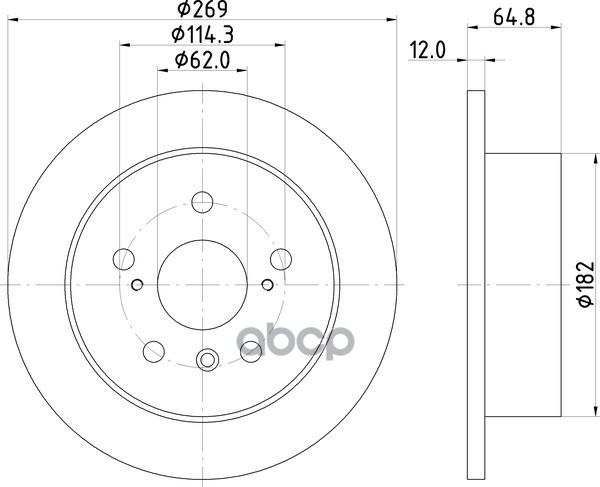 Диск Тормозной | Зад | NISSHINBO арт. ND1107K