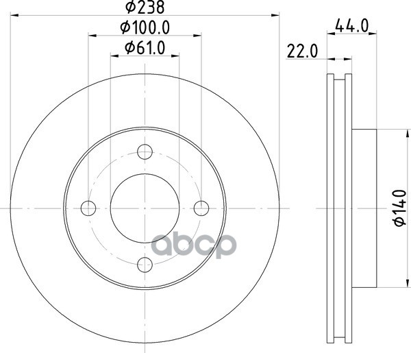 Диск Тормозной | Перед | NISSHINBO арт. ND2012K
