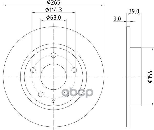 Тормозной диск MAZDA 3,CX-3,3 AXELA ND5034K NISSHINBO арт. ND5034K