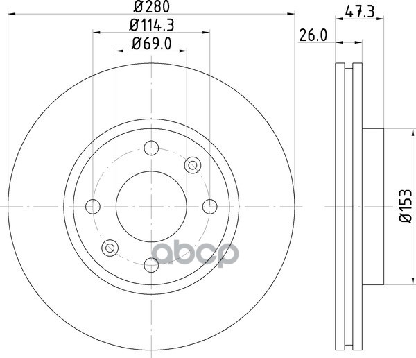 Диск Тормозной | Перед | NISSHINBO арт. ND6010K