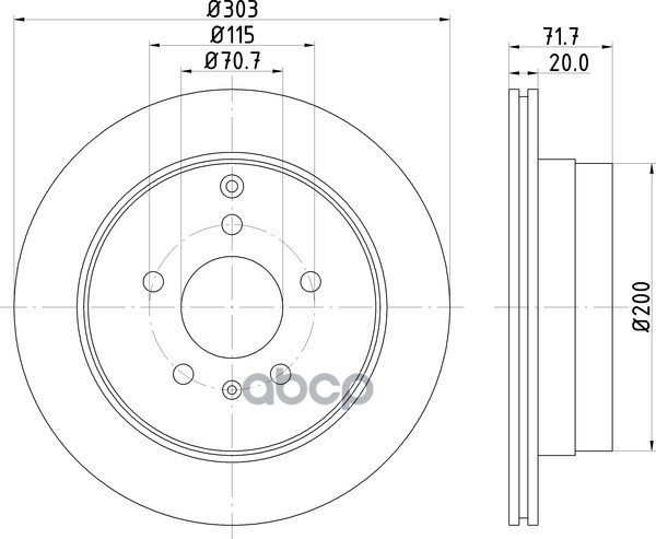 Диск Тормозной | Зад | NISSHINBO арт. ND6055K