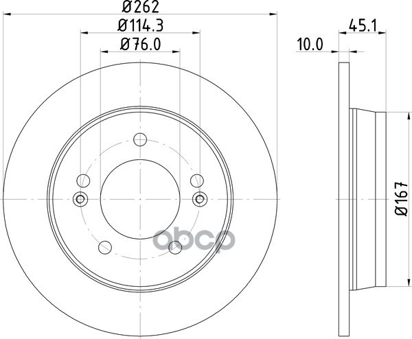 Диск Тормозной | Зад | NISSHINBO арт. ND6061K