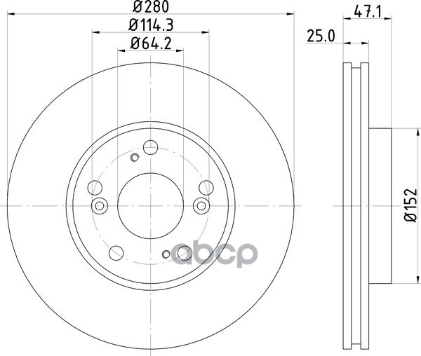 Диск Тормозной | Перед | NISSHINBO арт. ND8015K