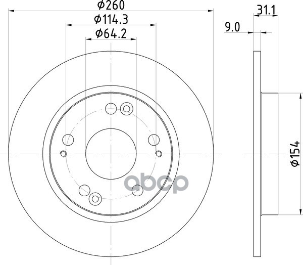 Диск Тормозной | Зад | NISSHINBO арт. ND8043K