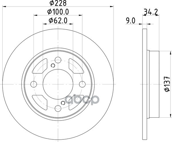 Диск Тормозной | Зад | NISSHINBO арт. ND9021