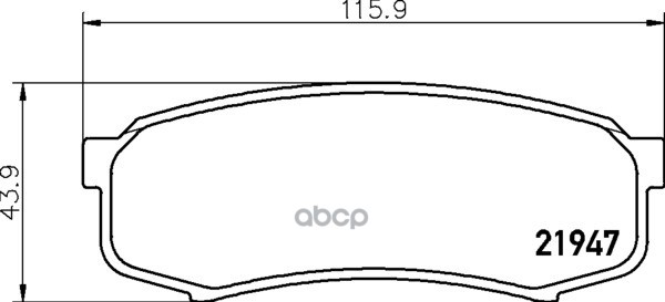 Колодки тормозные дисковые задн.GX (_J12_)  GX (URJ15_)  LX  PAJERO CLASSIC (V2_W)  PAJERO IV (V8_W NISSHINBO арт. np1008