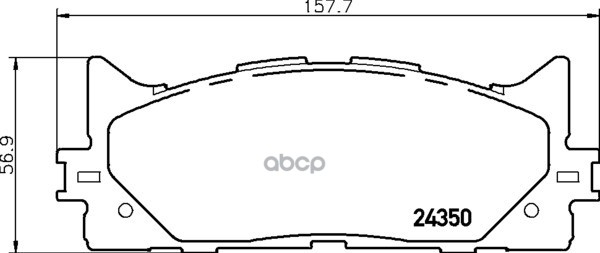 Колодки тормозные дисковые передн.ES (_V4_)  ES (_V6_)  AURION (_V4_)  AURION (_V5_)  AVALON Saloon NISSHINBO арт. np1015