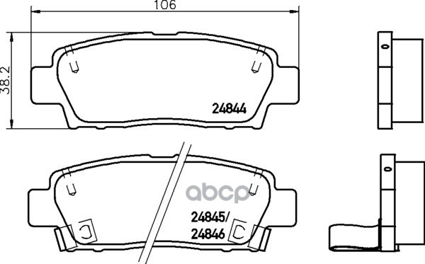 Колодки Тормозные Дисковые | Зад | (Pf-1323) NISSHINBO арт. NP1092