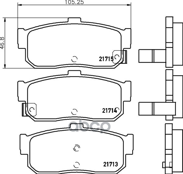 Колодки Тормозные Дисковые | Зад | (Pf-2224) NISSHINBO арт. NP2022